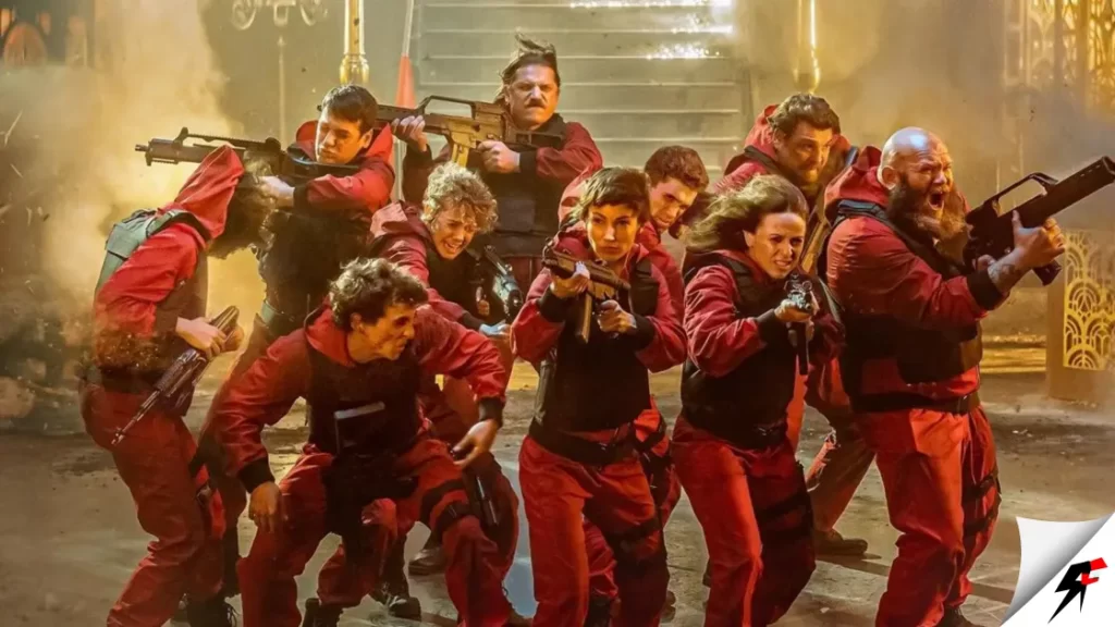 Money Heist 5 Volume 1 with all characters holding guns